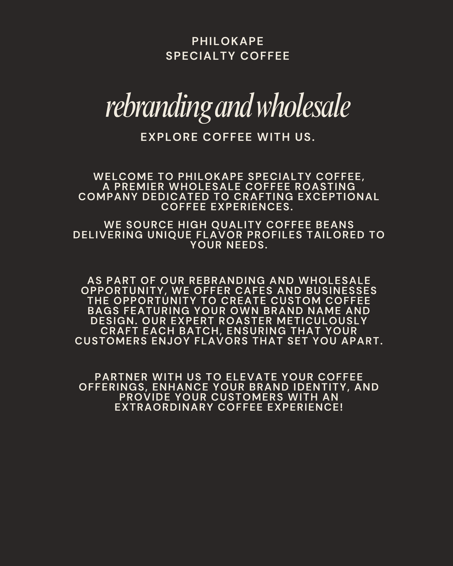 WHOLESALE AND REBRANDING