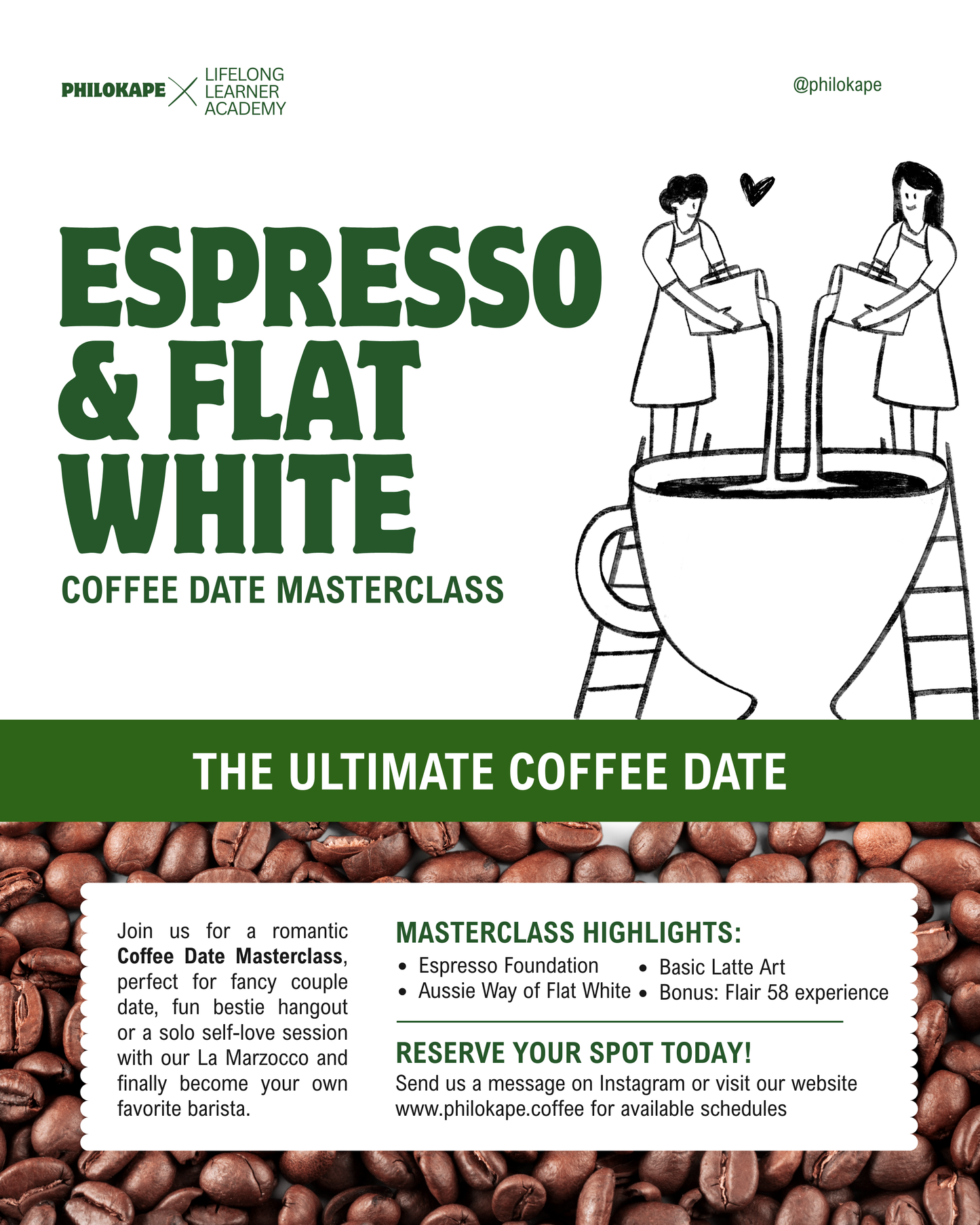 Espresso and Flat White Coffee Date Masterclass